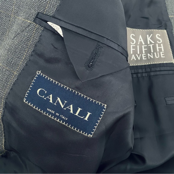 Canali Textured Windowpane Sport Jacket 42L - Picture 7 of 12